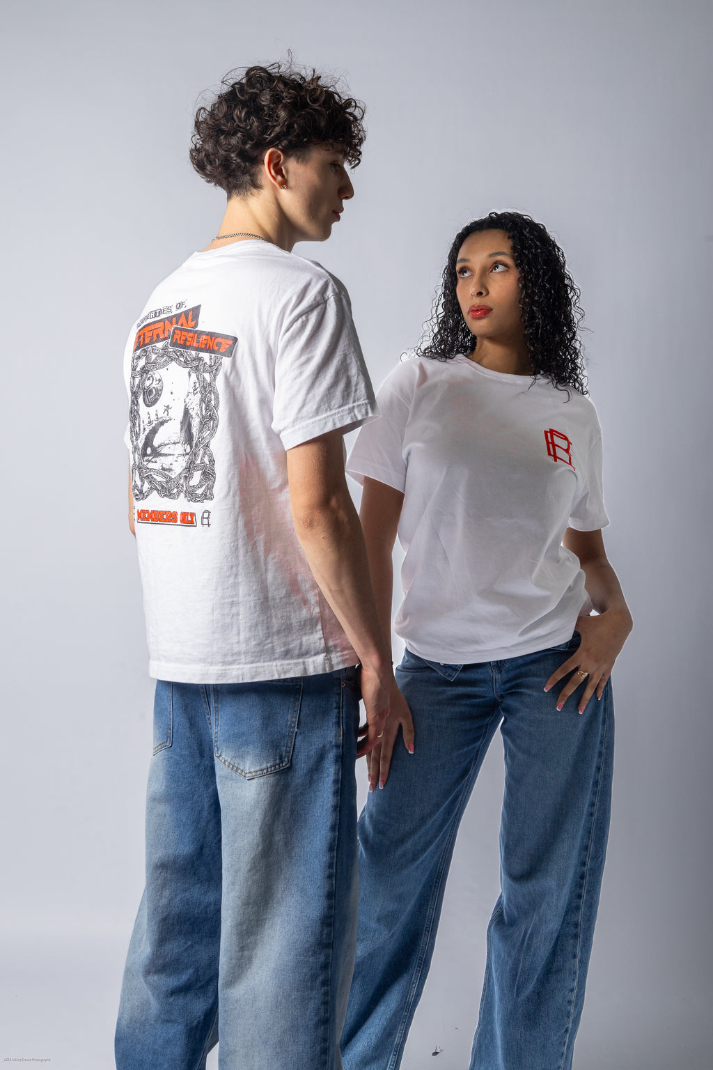 MEMBERS ONLY TEE- WHITE & RED