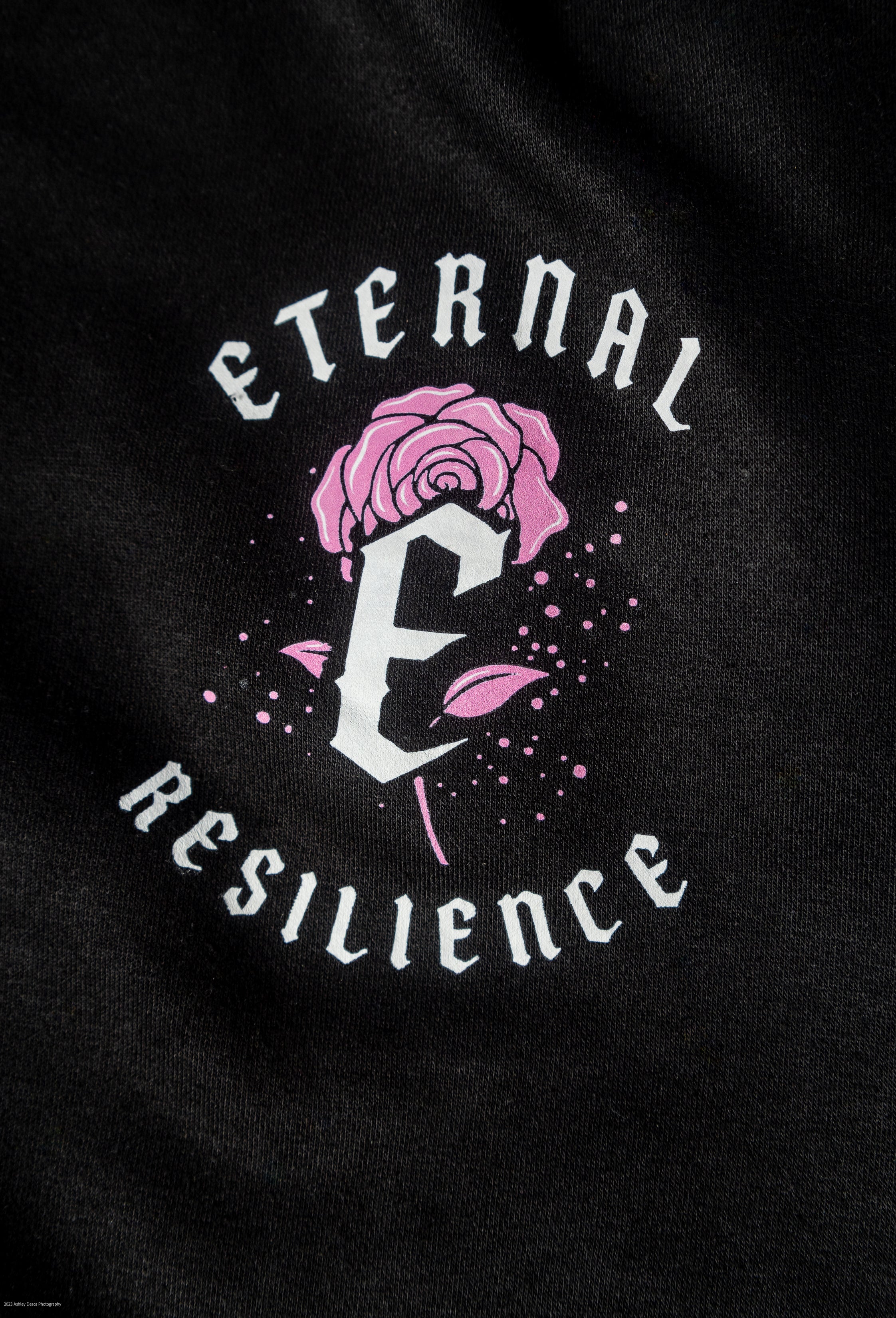 RESILIENCE HOODIE- BLACK & PINK