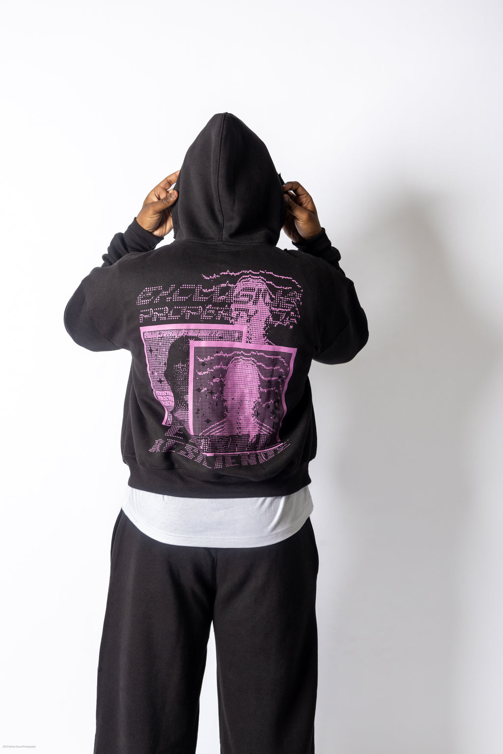 RESILIENCE HOODIE- BLACK & PINK