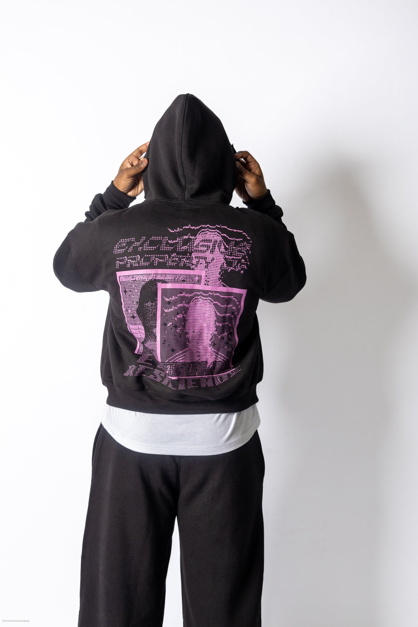 RESILIENCE HOODIE- BLACK & PINK