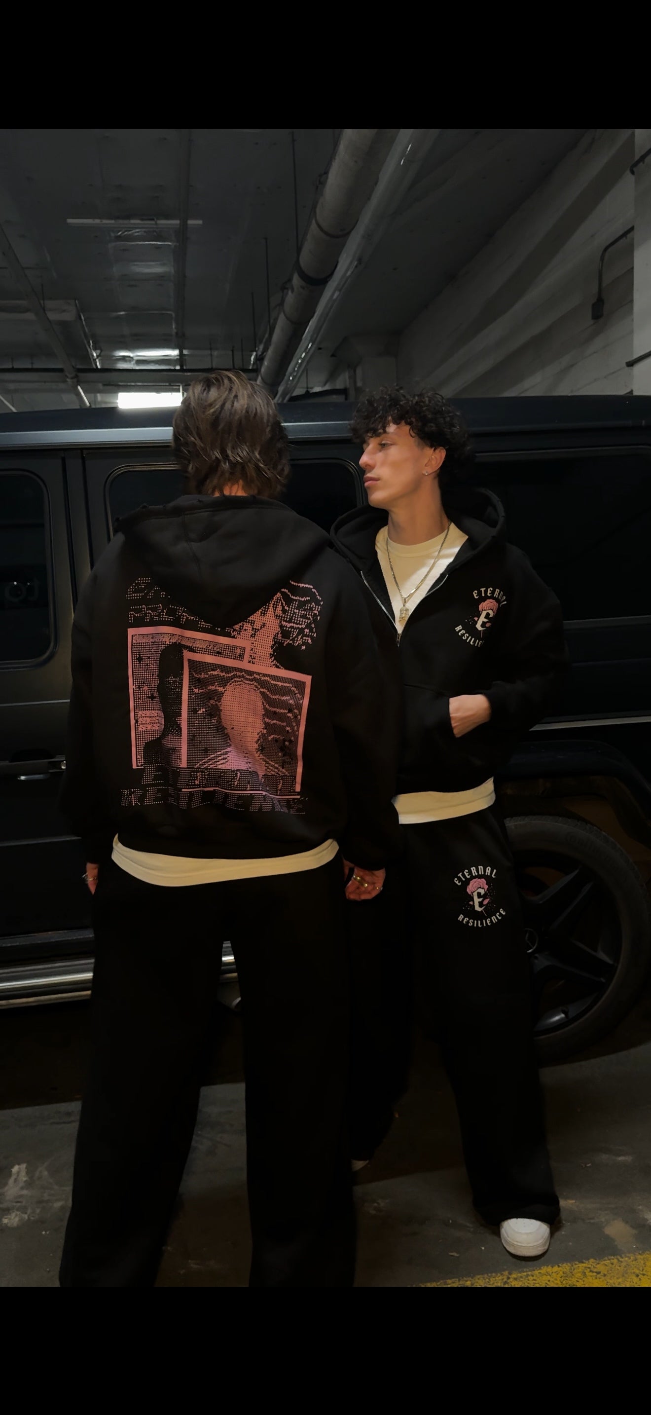 RESILIENCE TRACKSUIT SET- BLACK & PINK