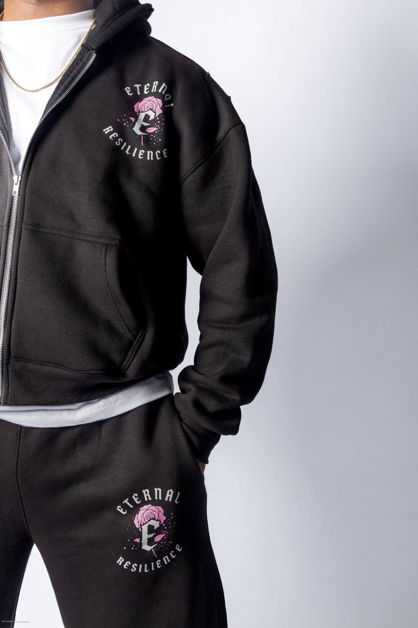 RESILIENCE TRACKSUIT SET- BLACK & PINK