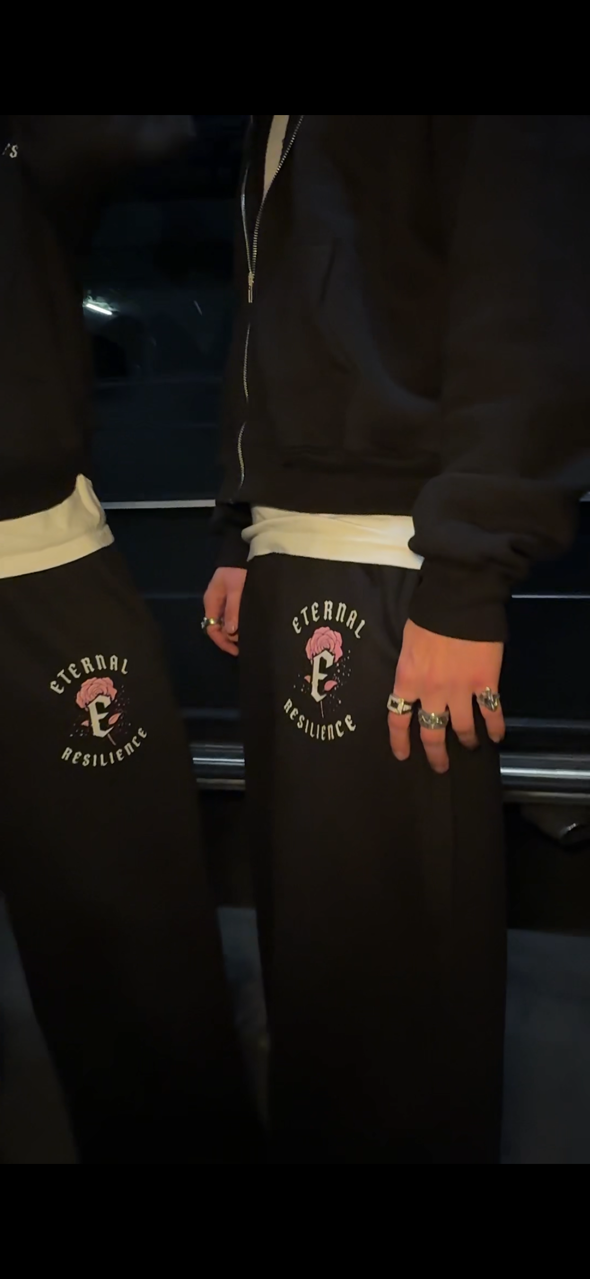 RESILIENCE SWEATPANTS- BLACK & PINK